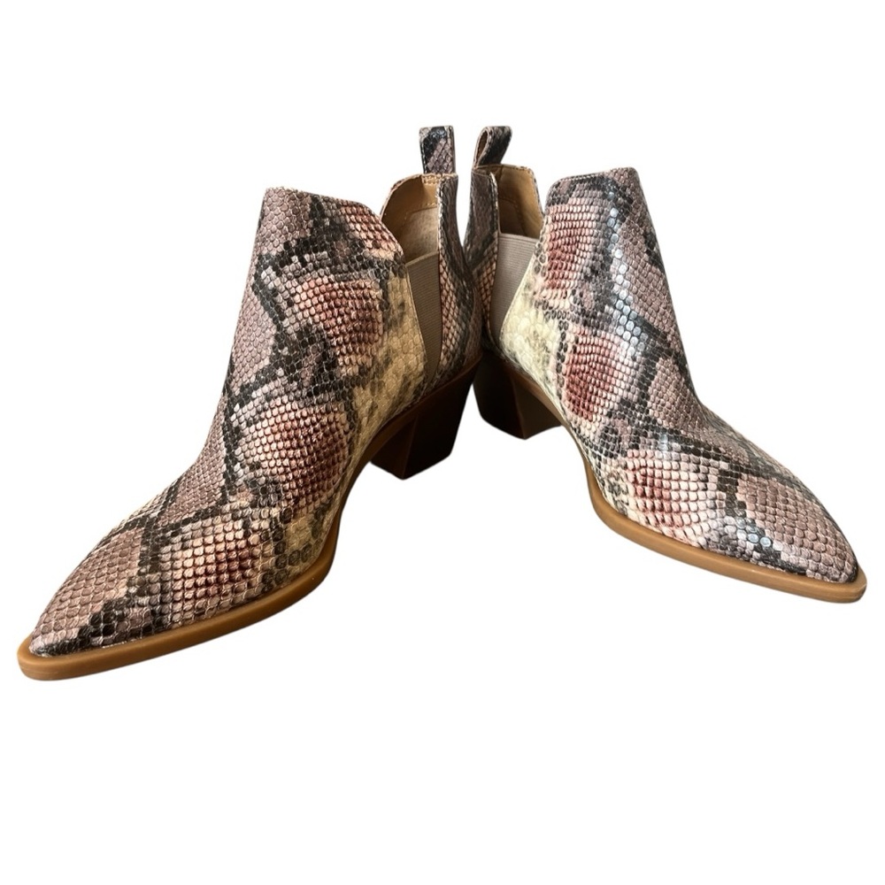 Dolce Vita Samy Blush Snakeskin Ankle Booties Size 9 - Picture 2 of 4